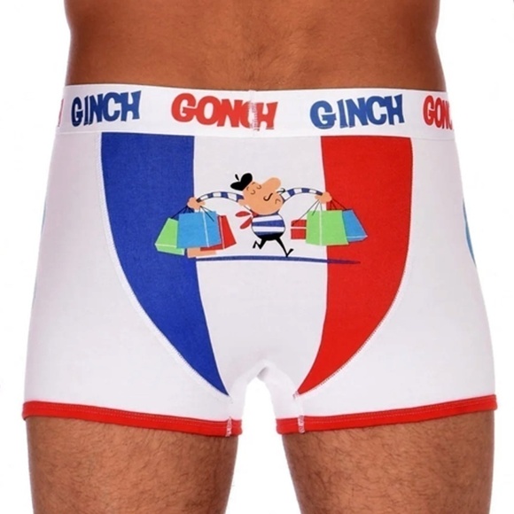 GINCH Gonch Briefs I Love Paris Statement Graphic Underwear Trunk Tightie NIP - Picture 5 of 9